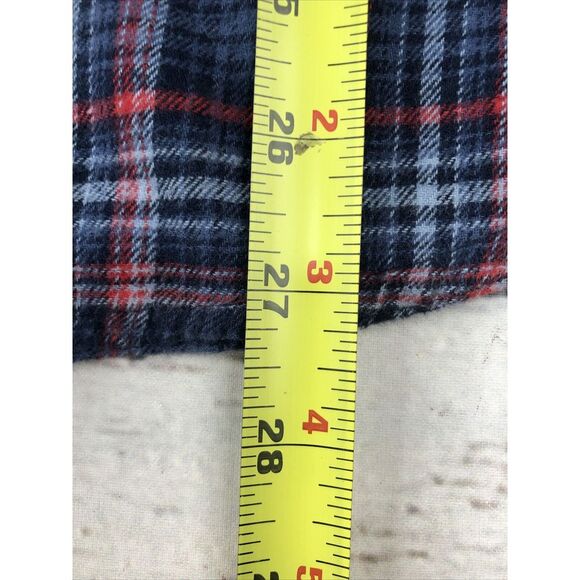 Columbia Shirt Mens Medium Blue Red Flannel Plaid Button Up Regular Fit‎ Comfort - Picture 7 of 10